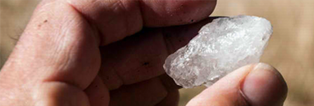 man holding rock